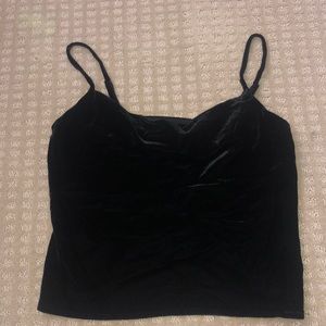 Velvet cowl neck tank